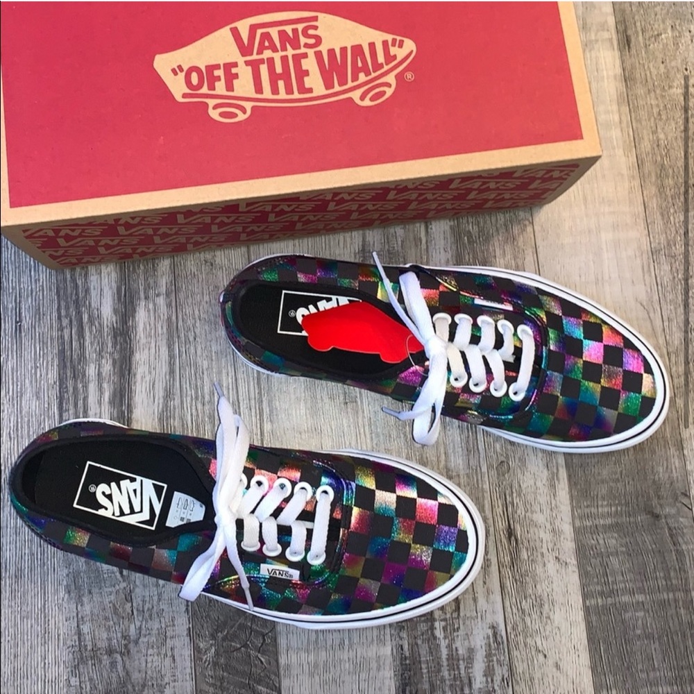 Vans authentic iridescent checkerboard shoes - Picture 2 of 6